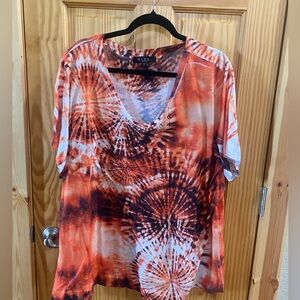 B.L.E.U. Tie dye with rhinestones embellishment